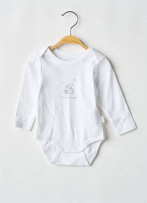 Body de lenjerie închidere presată alb P'TIT BISOU fille