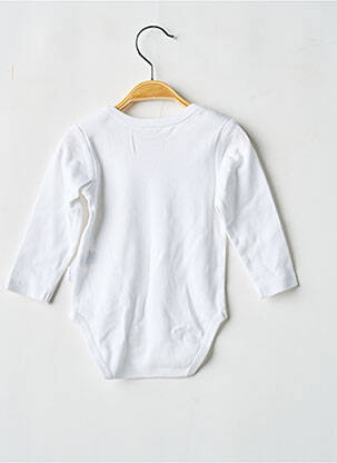 Body de lenjerie serigrafie alb P'TIT BISOU fată