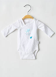 Body de lenjerie serigrafie alb P'TIT BISOU garcon