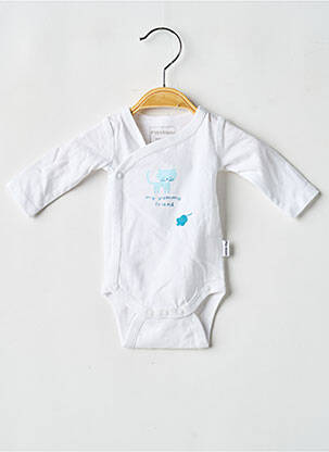 Body de lenjerie serigrafie alb P'TIT BISOU garcon