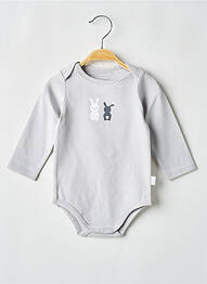 Body de lenjerie serigrafie gri P'TIT BISOU garcon