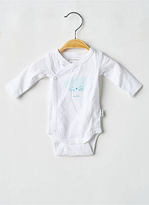 Body de lenjerie închidere presată alb P'TIT BISOU garcon