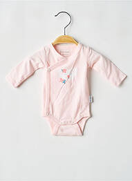 Body de lenjerie serigrafie roz P'TIT BISOU fille