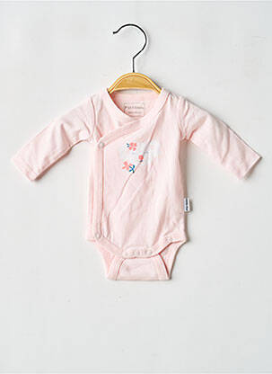 Body de lenjerie serigrafie roz P'TIT BISOU fille