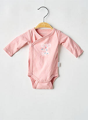 Body de lenjerie serigrafie roz P'TIT BISOU fille