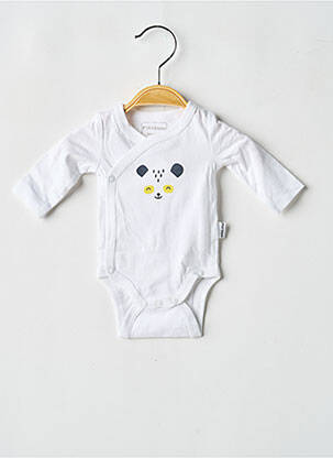 Body de lenjerie serigrafie alb P'TIT BISOU garcon