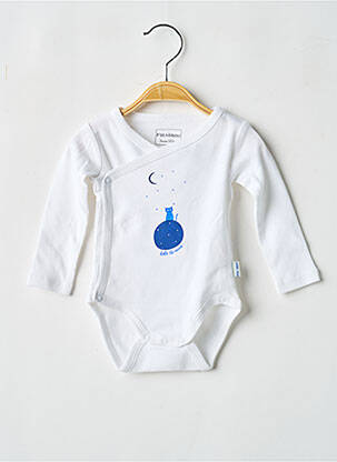 Body de lenjerie închidere presată alb P'TIT BISOU garcon