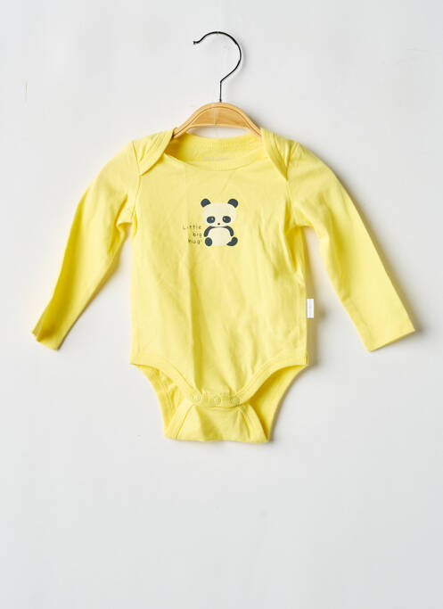 Body de lenjerie serigrafie galben P'TIT BISOU garcon