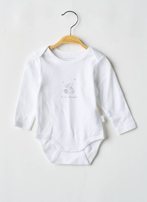 Body de lenjerie închidere presată alb P'TIT BISOU fille