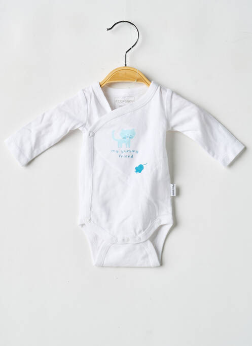 Body de lenjerie închidere presată alb P'TIT BISOU garcon