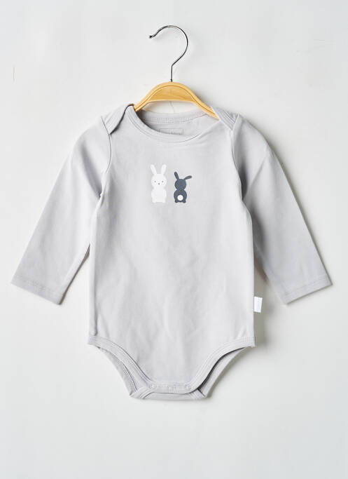 Body de lenjerie închidere presată gri P'TIT BISOU garcon
