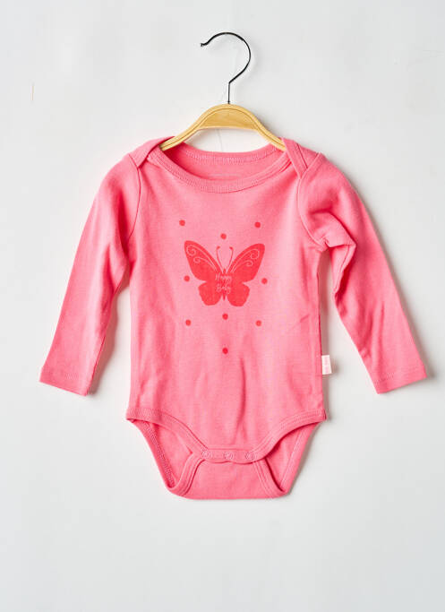 Body de lenjerie închidere presată roz P'TIT BISOU fille