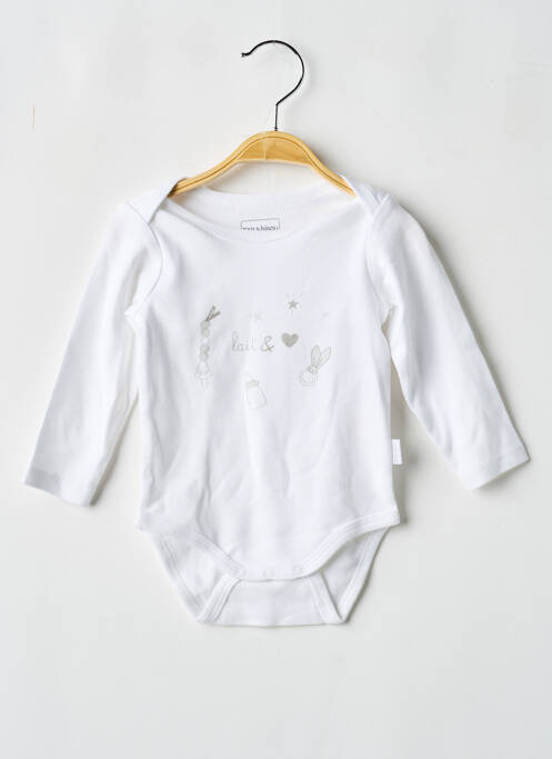 Body de lenjerie închidere presată alb P'TIT BISOU fille