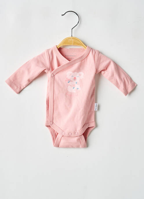 Body de lenjerie serigrafie roz P'TIT BISOU fille