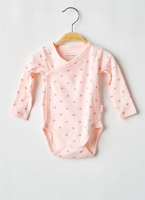 Body de lenjerie închidere presată roz P'TIT BISOU fille
