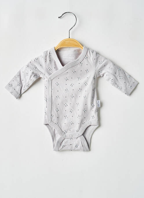 Body de lenjerie imprimeu fantezie gri P'TIT BISOU fille