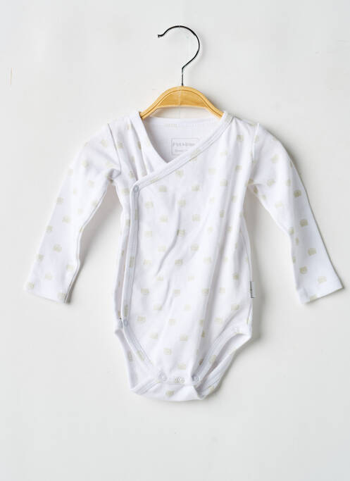 Body de lenjerie închidere presată alb P'TIT BISOU fille
