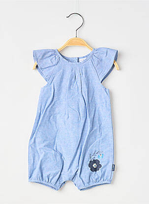 Salopetă-pantalon serigrafie fără mâneci albastru P'TIT BISOU garcon