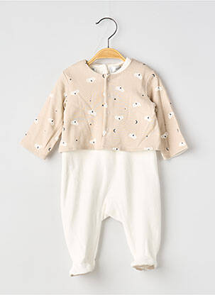 Pijama guler rotund bej MARESE enfant