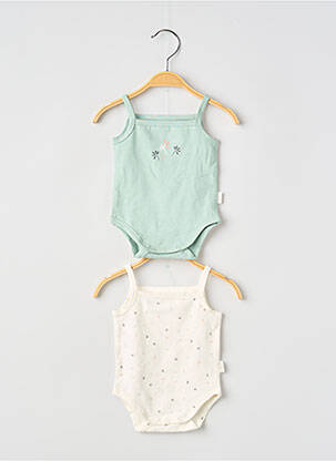 Body de lenjerie elasticitate verde P'TIT BISOU fille