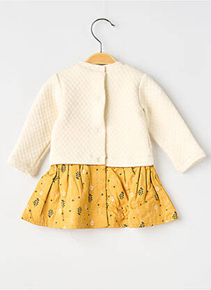 Rochie midi guler rotund mâneci lungi bej MARESE fată