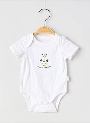 Body de lenjerie elasticitate alb P'TIT BISOU garcon