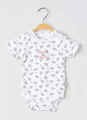 Body de lenjerie elasticitate alb P'TIT BISOU enfant