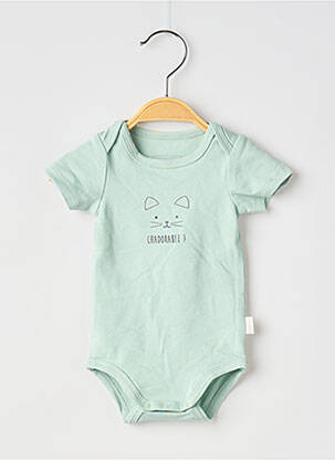 Body de lenjerie elasticitate verde P'TIT BISOU enfant
