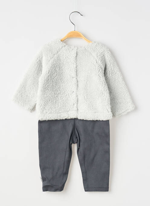Salopetă-pantalon închidere presată mâneci lungi gri P'TIT BISOU garcon