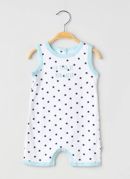 Salopetă scurtă fără mâneci fără mâneci albastru P'TIT BISOU garcon