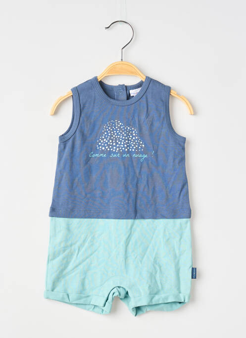 Salopetă scurtă fără mâneci fără mâneci albastru P'TIT BISOU garcon