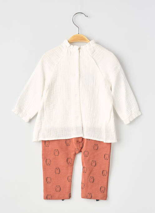 Salopetă-pantalon mâneci lungi portocaliu MARESE fille