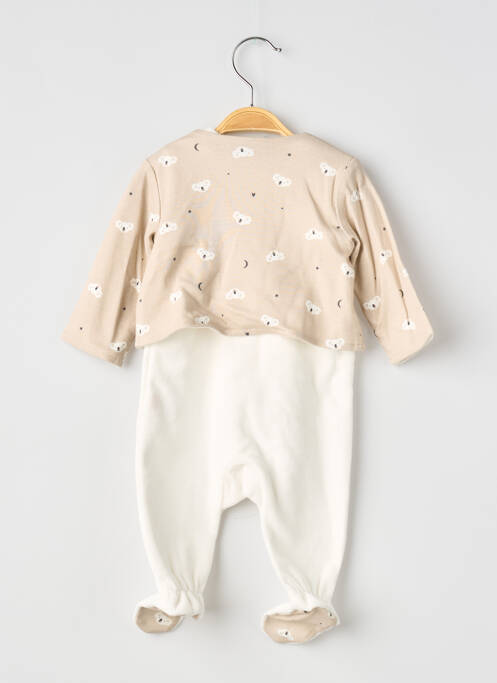 Pijama guler rotund bej MARESE enfant