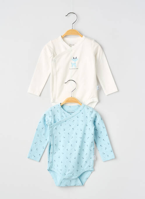 Body de lenjerie imprimeu fantezie albastru P'TIT BISOU garcon