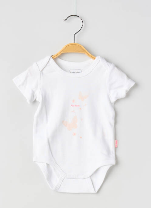 Body de lenjerie elasticitate alb P'TIT BISOU fille