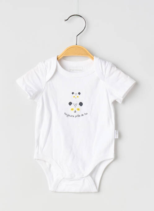 Body de lenjerie elasticitate alb P'TIT BISOU garcon