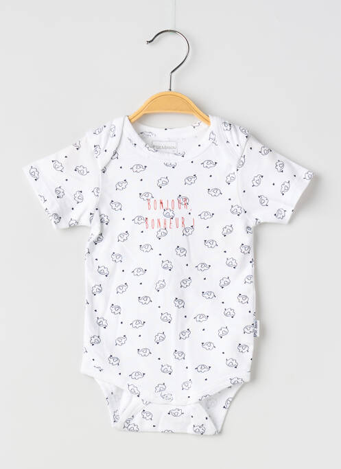 Body de lenjerie elasticitate alb P'TIT BISOU enfant