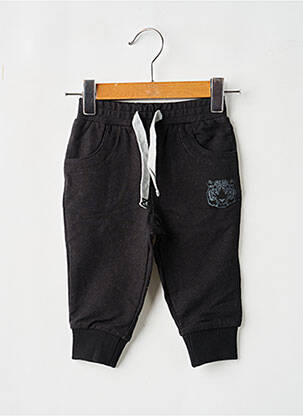 Pantalon drept închidere cu legături de legat talie elastică negru MARESE garcon