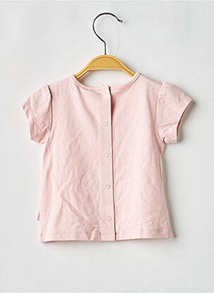 Tricou elasticitate mâneci scurte roz P'TIT BISOU fată