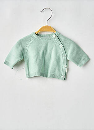 Vestă cu mâneci lungi guler rotund verde P'TIT BISOU garcon