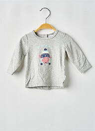 Tricou închidere presată mâneci lungi gri P'TIT BISOU băiat