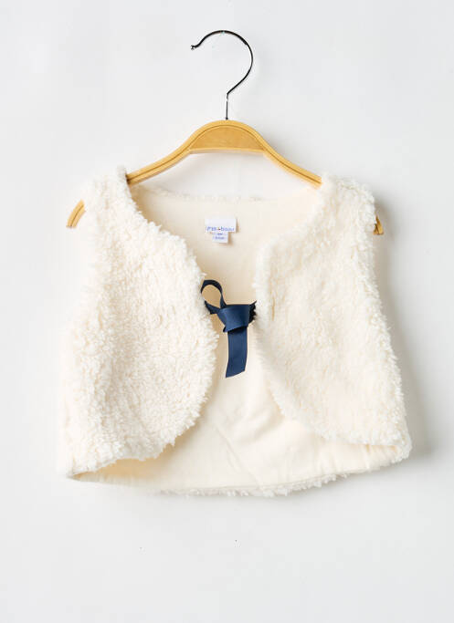 Vestă fără mâneci croială cambrată bej P'TIT BISOU fille
