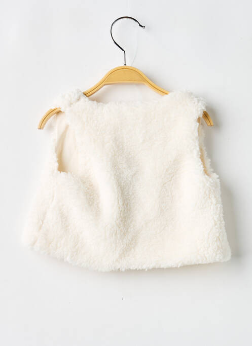 Vestă fără mâneci croială cambrată bej P'TIT BISOU fille