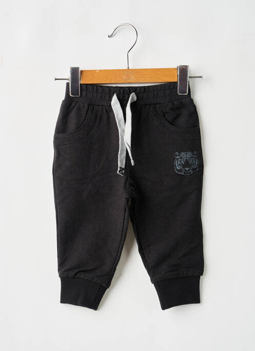 Pantalon drept închidere cu legături de legat talie elastică negru MARESE garcon