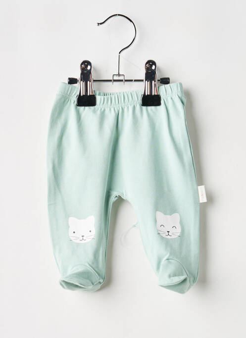 Pantalon drept țesătură jersey talie elastică verde P'TIT BISOU enfant
