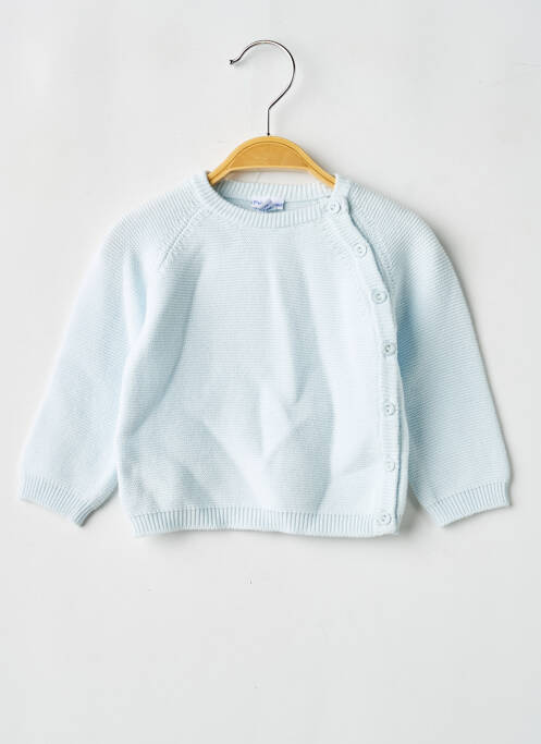 Vestă cu mâneci lungi guler rotund albastru P'TIT BISOU garcon
