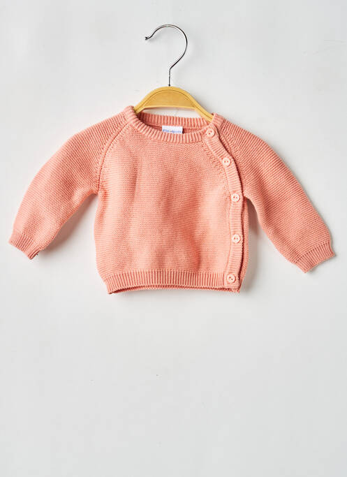 Vestă cu mâneci lungi strânsă pe partea de jos roșu P'TIT BISOU fille