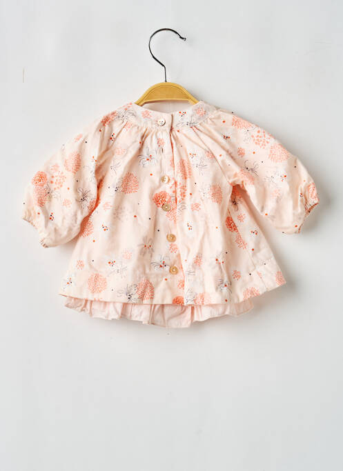 Rochie midi căptușeală mâneci lungi roz MARESE fille