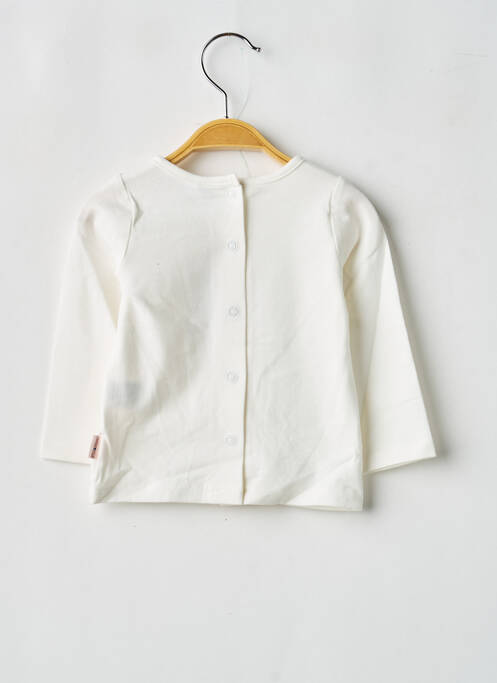 Tricou elasticitate mâneci lungi alb P'TIT BISOU fille