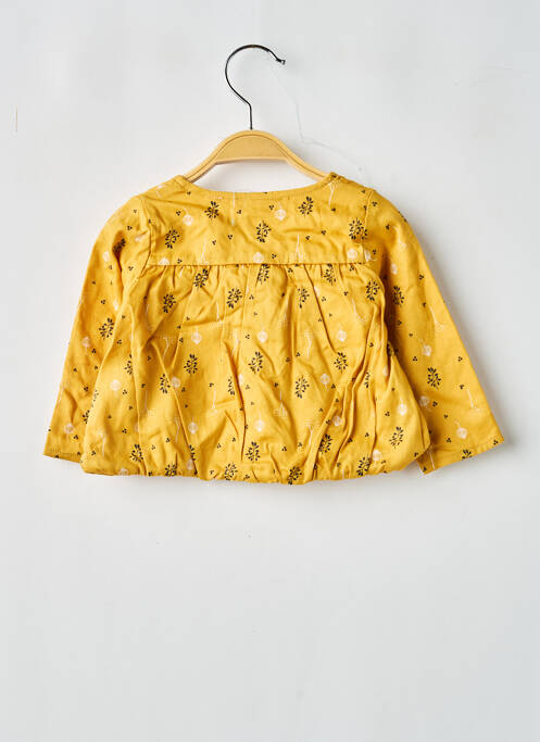 Cămașă țesătură poplin mâneci lungi galben MARESE fille